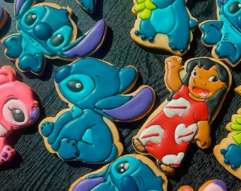 Stitch, angel and lilo cookies