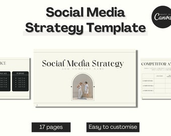 Social Media Strategy, Social Media Manager Template, Canva Editable Template, Digital Marketing Template, Instagram Strategy Plan
