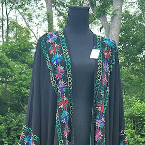 Hand Embroidered l Cape l  Shawl Abaya  l kimono ,coverup tatreez,eid abaya,wedding abaya