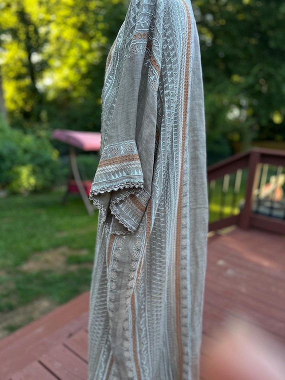 Embroidered Tatreez Abaya Kimono, Modest Eid Outfit
