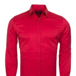 Mens red shop dress shirts