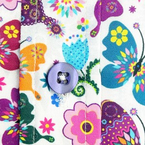 White Hippy Butterfly Design Men's Shirt image 5