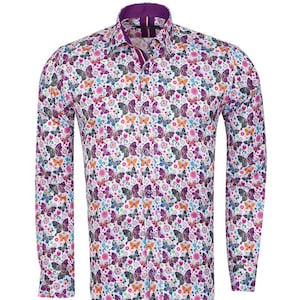White Hippy Butterfly Design Men's Shirt image 4