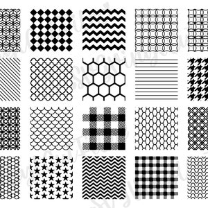20 Patterns, Background SVG Bundle, Background Pattern SVG Cut Files for Cricut and Silhouette. Transparent Background, Svg, Png