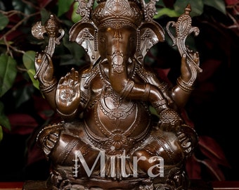 12.5-Zoll-Lord Ganapathi Messing Statue