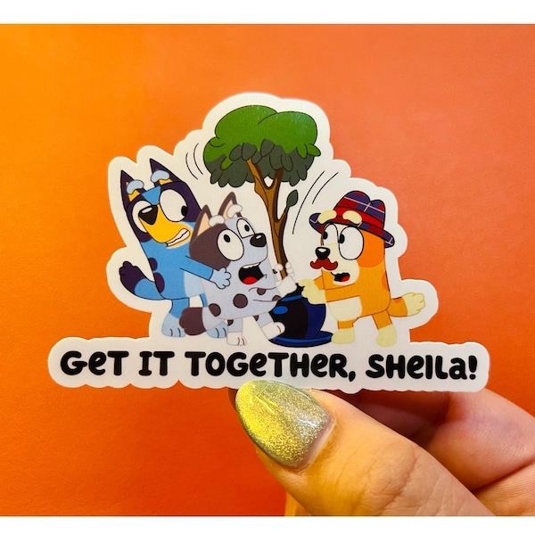 Get It Together, Sheila! Muffin: Water-Resistant Sticker & Fridge Magnet-handwash only, for indoor use, not UV resistant