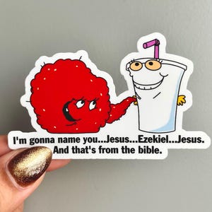 Jesús Ezequiel Jesús, Meatwad, Aqua Teen, ATHF, : adhesivo resistente al agua, lavar a mano únicamente, para uso en interiores, no resistente a los rayos UV