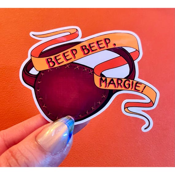 IT: Margie Tozier, Beep Beep, Margie! Welcome to Derry, water-resistant sticker, handwash only, for indoor use, not UV resistant