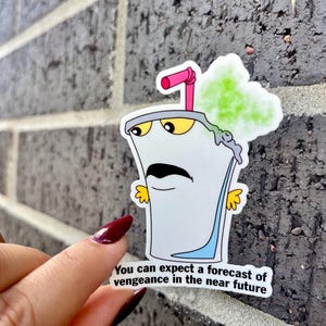 Master Shake, ATHF, Aqua Teen Hunger Force, Water-Resistant Sticker, Handwash Only