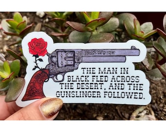 The Gunslinger, The Dark Tower Series, Stephen King Books, : water-resistant sticker, handwash only, for indoor use, not UV resistant