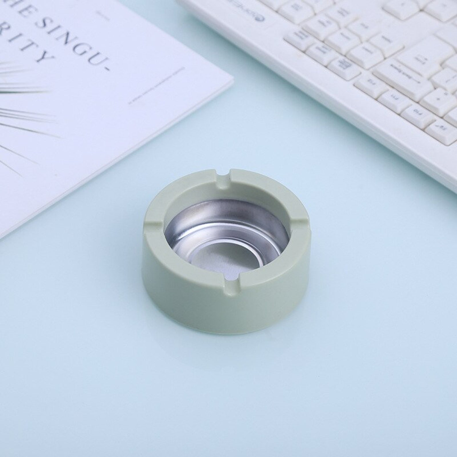 Simple Nordic Style Ashtray Smooth Lines Plastic Ashtray Etsy