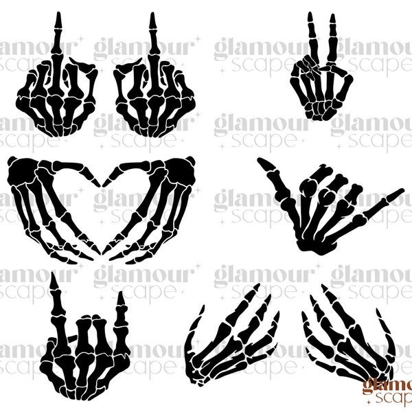 Skeleton Hands SVG Skull Skeleton Hand Halloween svg Rack Hand Svg Middle Finger svg Cricut Cut Files Instant Download