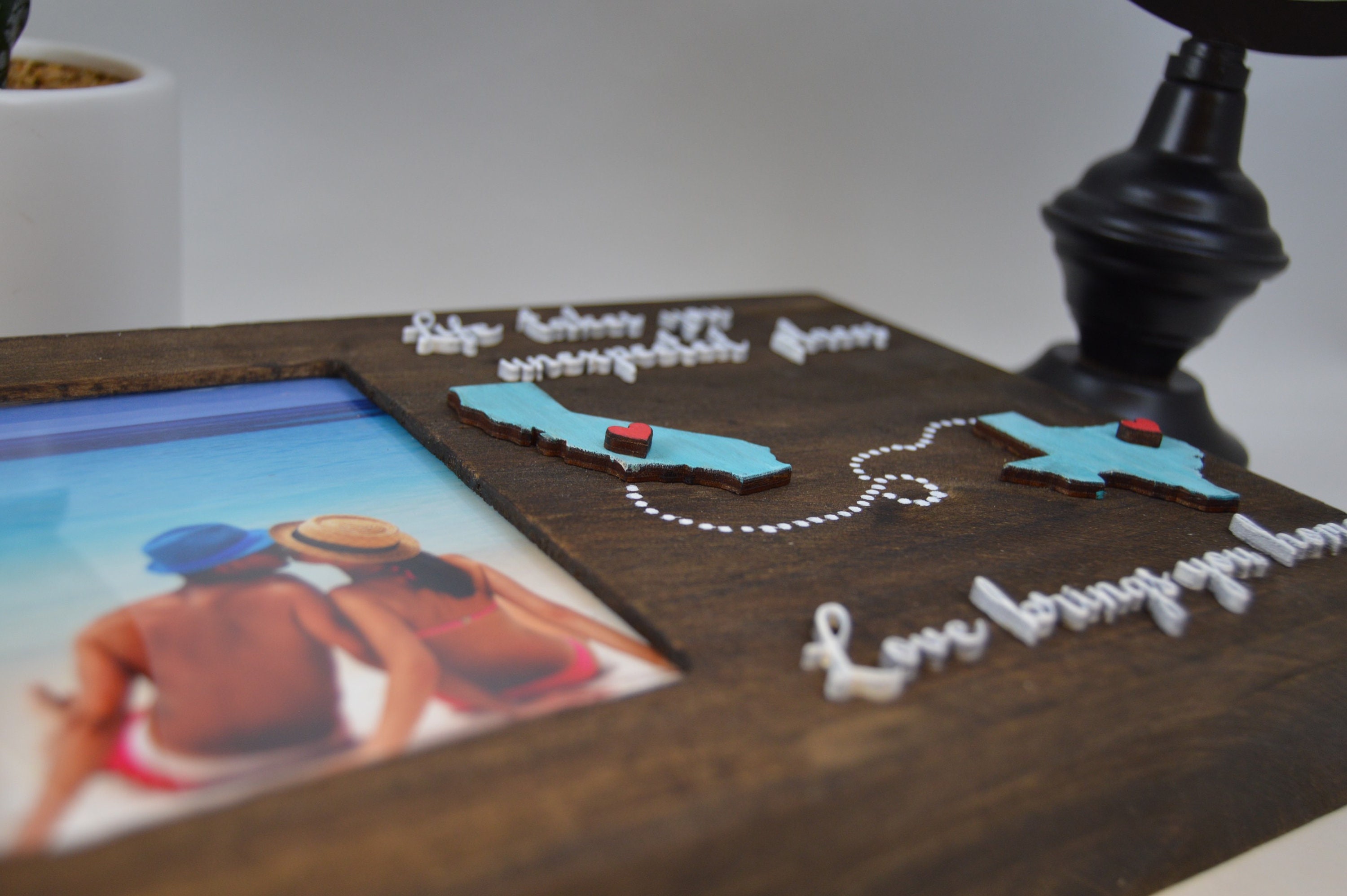 Personalized Long Distance Relationship Picture Frame States Etsy
