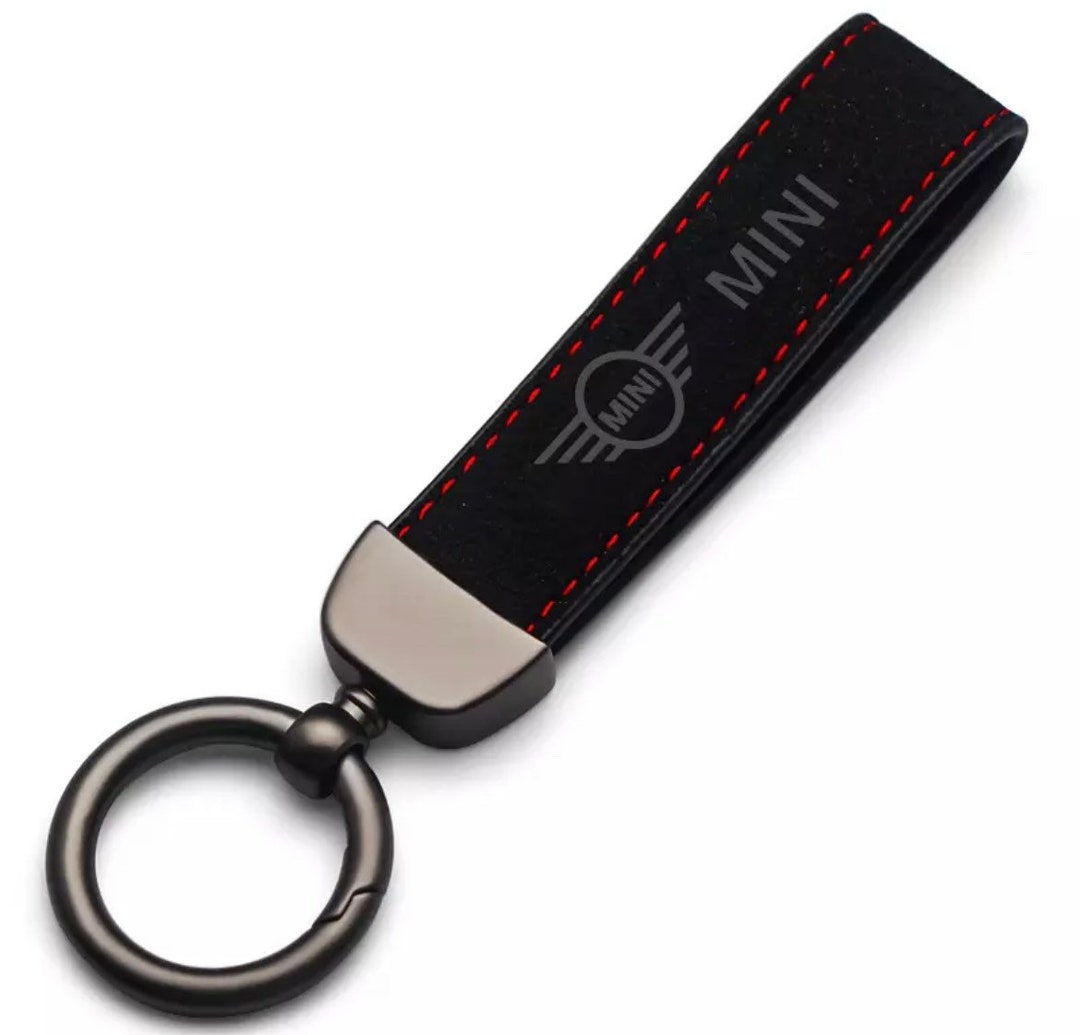 Fashionable Car Logo Key Ring Suede Leather Key Ring Metal Etsy
