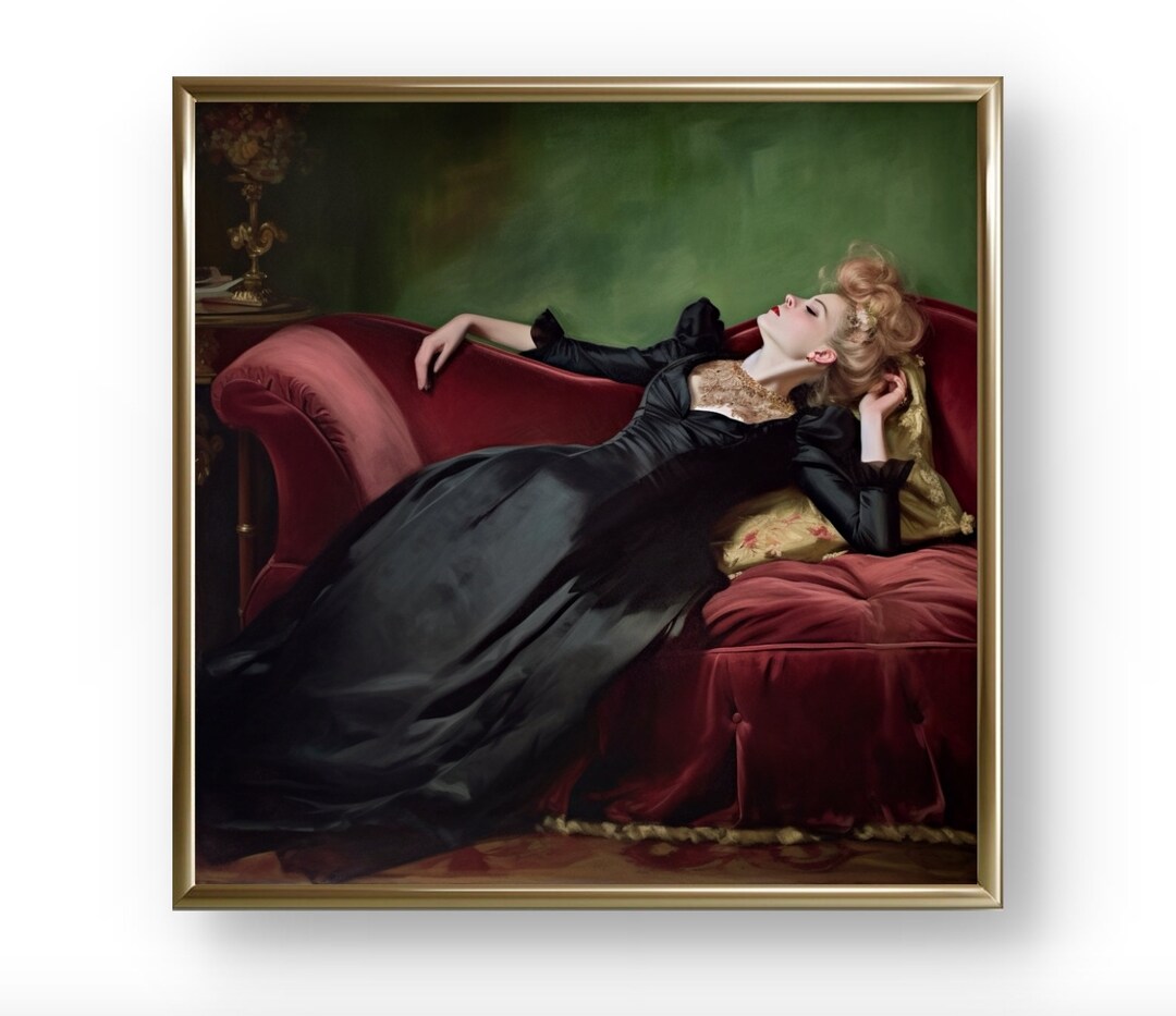 Decadent Young Woman | Vintage Wall Art | Woman Portrait | After the ...