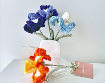Crochet Iris | Crochet Flowers | Floral Ornament | Table Decor | Gifts For Her