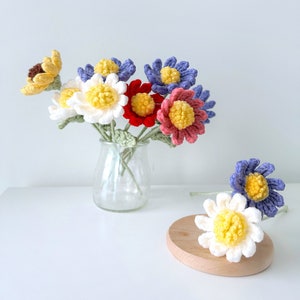 Crochet Daisy | Crochet Asher | Crochet Flowers | Floral Ornament | Table Decor | Gifts For Her