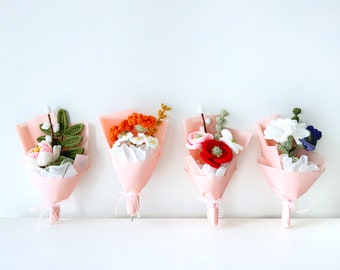 Mini Crochet Flowers Handmade Flower Bouquets – Wonderland Case