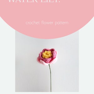 Crochet Water Lily and Water Lily Leaf Pattern | Crochet Flowers Pattern | DIY | PDF Download | Floral Ornament | Table Decor