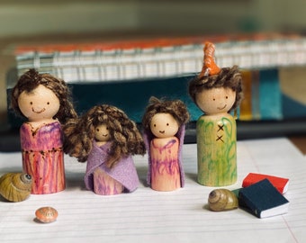 Eggplant Peg doll Family