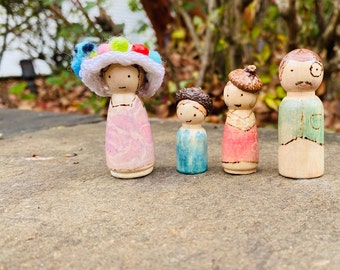 Bluebird  Peg doll family