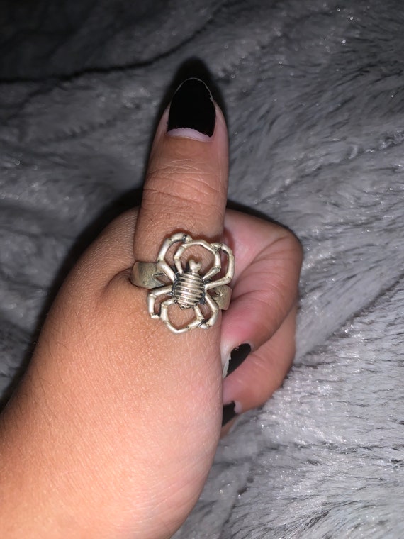 Solid Silver Spider Ring