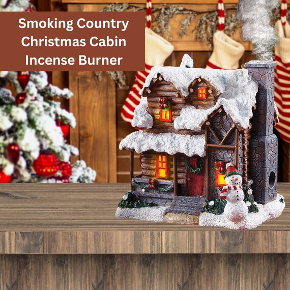 Christmas Cabin Smoking Incense Burner Home Decor - Etsy