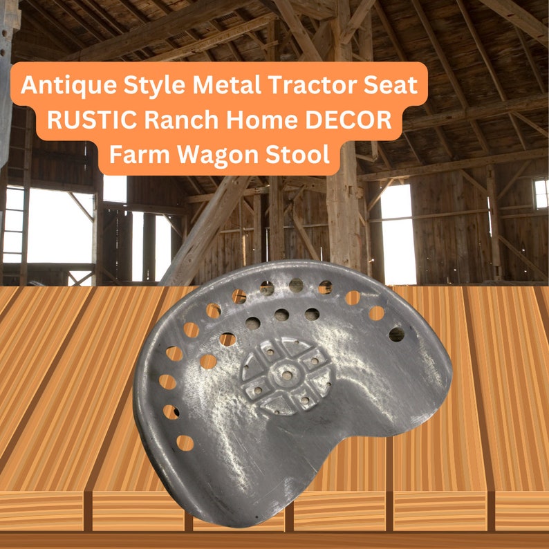 Antique Style Metal Tractor Seat RUSTIC Ranch Home DECOR Farm Etsy