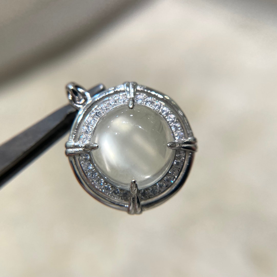 MAX + STONE Freshwater Pearl Necklace - Sterling Silver With Cubic Zirconia Accents, Open Circle Design