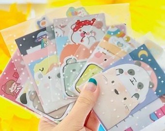 Random Cute Kawaii Memo Sheet Grab Bag (10 Sheets)