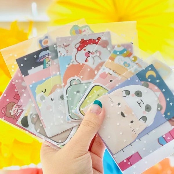 Random Cute Kawaii Memo Sheet Grab Bag (10 Sheets)