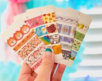 Random Cute Kawaii Washi Tape Samples (4+)