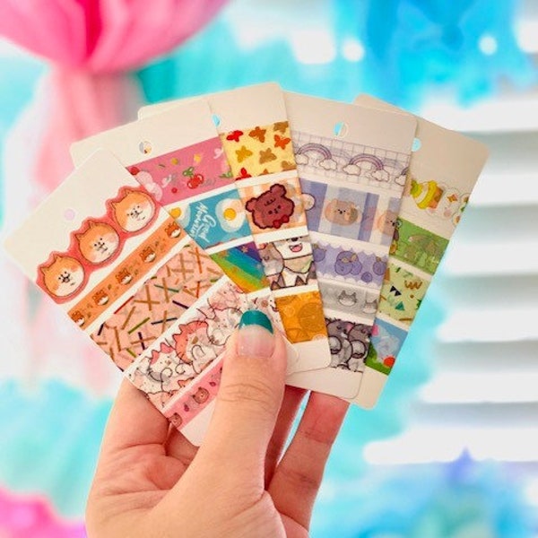 Muestras aleatorias de lindas cintas washi kawaii (4+)