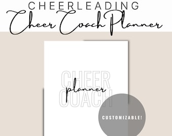 NEW Customizable Cheer Coach Planner Bundle/Cheerleading planner for coaches/Gameday planner/Cheer Practice planner/DIY coaches planner