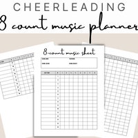 Cheerleading Skills List Sheets 11 X 8.5" | 10 Pdf Digital Downloads ...