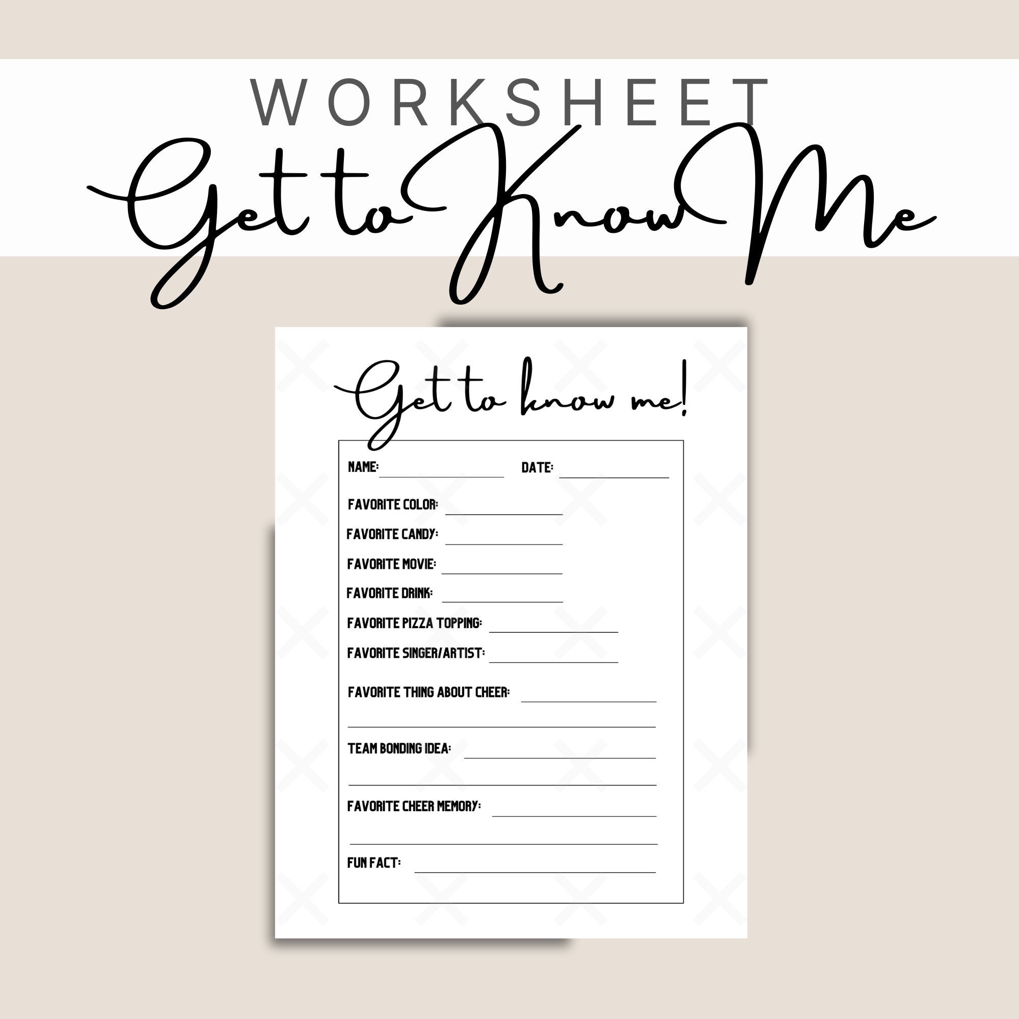 20++ Trending Get To Know Me Worksheet