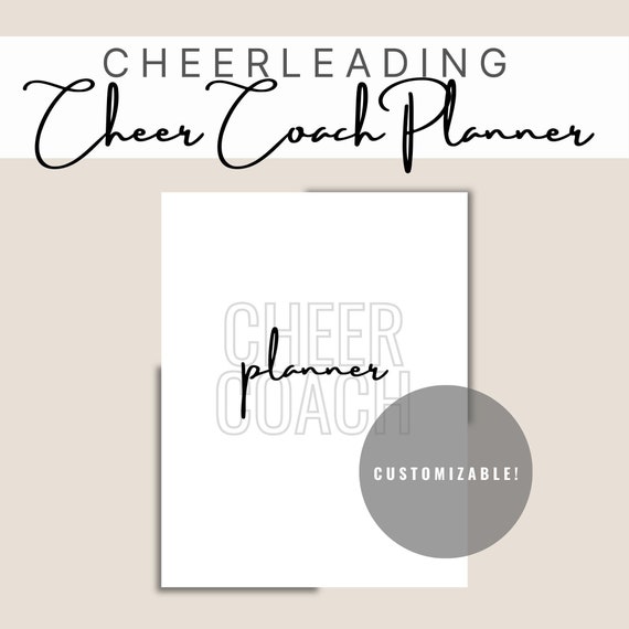 NEW Customizable Cheer Coach Planner Bundle/Cheerleading planner for coaches/Gameday planner/Cheer Practice planner/DIY coaches planner