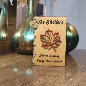Biglietto del Ringraziamento, Biglietto del Ringraziamento in legno, Biglietto del Ringraziamento fotografico, Regali del Ringraziamento