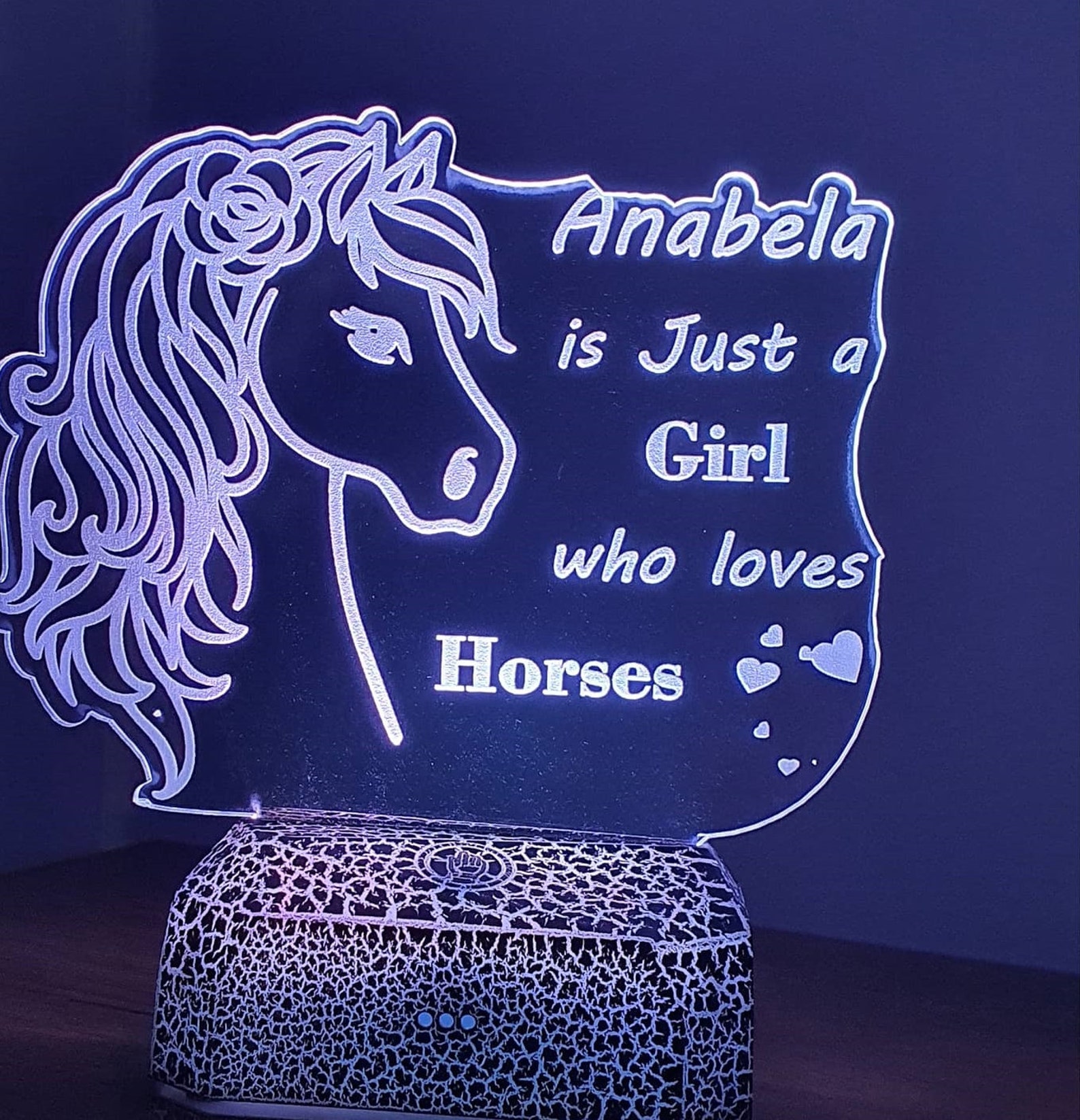 Custom Night Light for Girl Horse Night Light Personalized Etsy