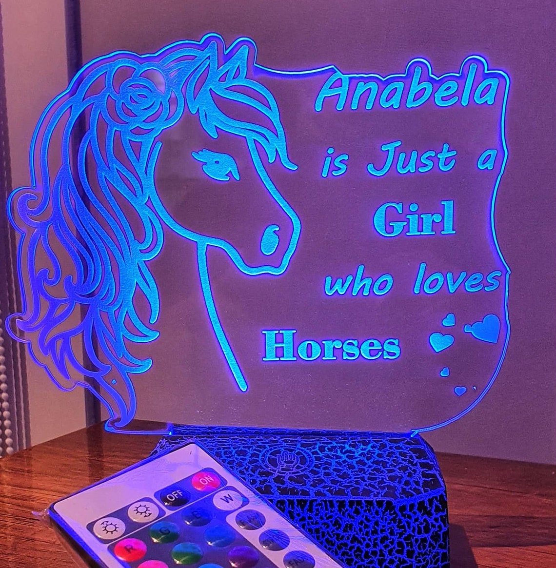 Custom Night Light for Girl Horse Night Light Personalized Etsy