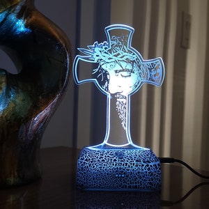 Jesus Christ night light, Jesus Light, Jesus, Custom night light, Religious gifts, Christian gift, Night Light, Nursery Lamp