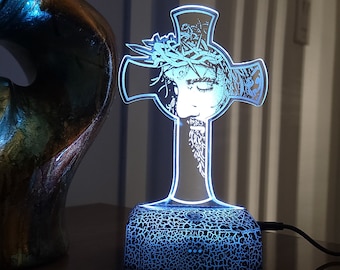 Jesus Christ Night Light: Christian Nursery Lamp, Religious Gift