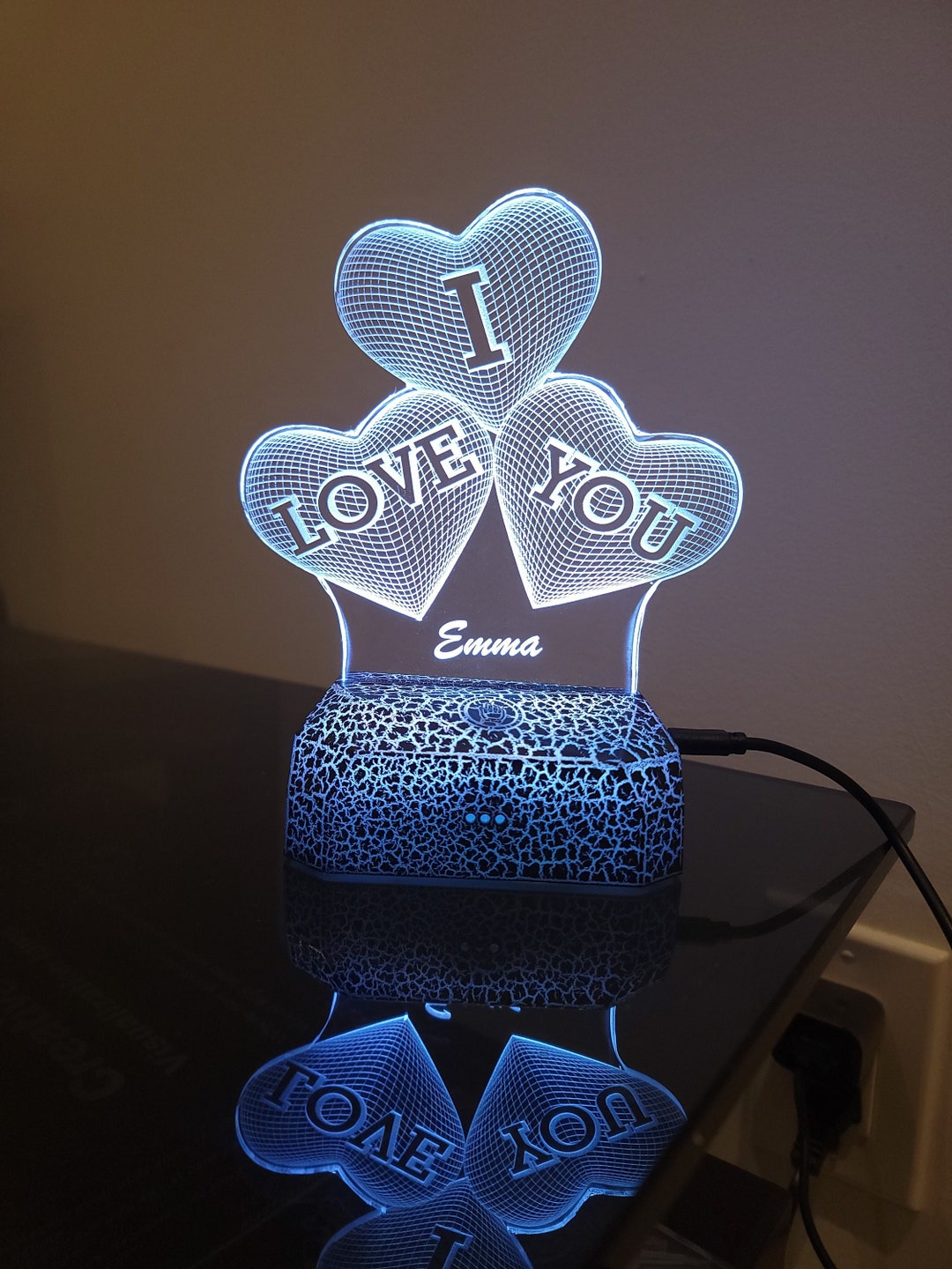 Love Night Light Anniversary Custom Night Lights Newlywed Etsy