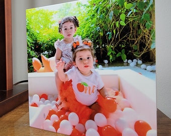 Personalized Acrylic Photo Block: Unique Wedding & Birthday Gift
