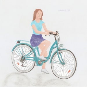 Girl on a bicycle