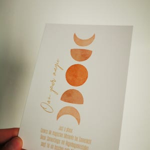 Postkarte passend zum Suncatcher - Geschenkkarte Just a phase, Ideale Ergänzung zum Sonnenfänger, Geschenk, Grusskarte