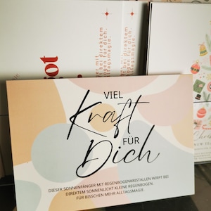 Postkarte passend zum Suncatcher - Geschenkkarte viel Kraft für Dich , Ideale Ergänzung zum Sonnenfänger, Geschenk, Grusskarte