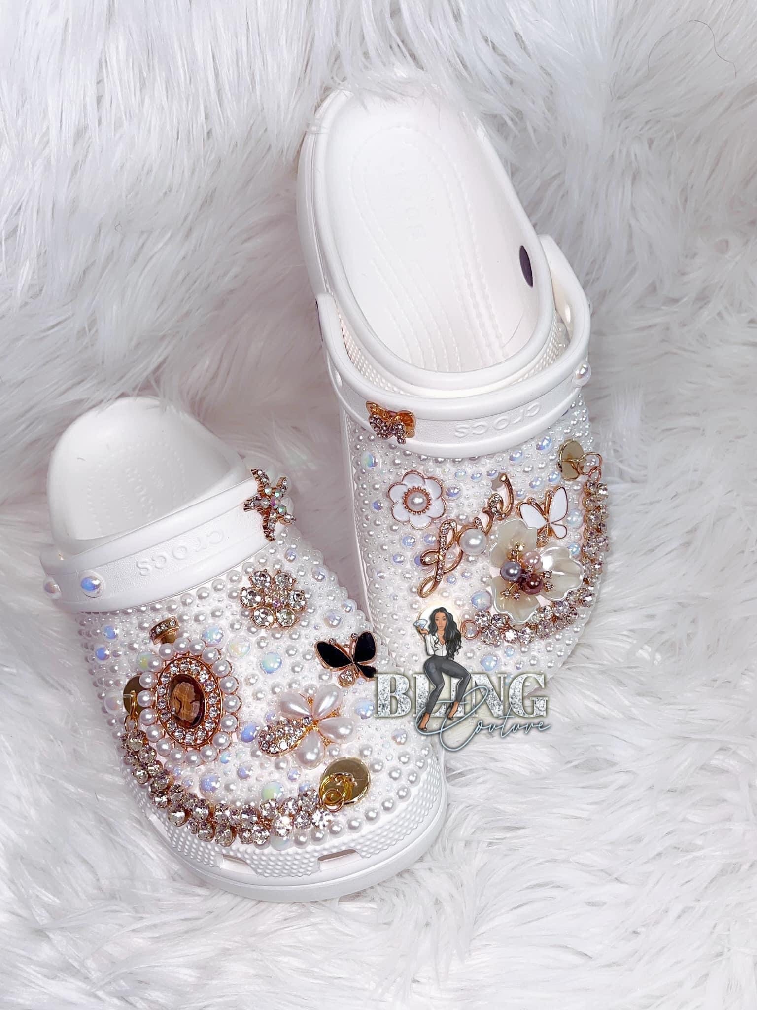 Dnoivr Bling Chain Charms for Clog Shoes Decoration,Designer Clogs Charms for Girls Gift Crystal Jewelry Accessories for Shoes,These Bling Shoe