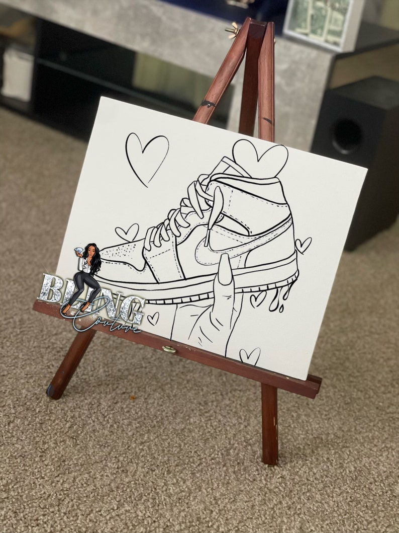 Couples Shoe Canvas Kit Etsy