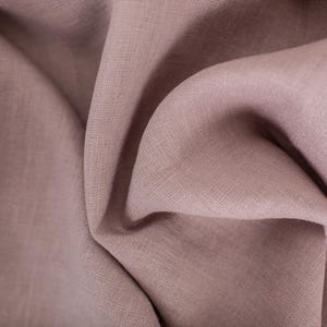 Linen fabric old pink, Organic flax fabrics, Fabric by the yard or meter